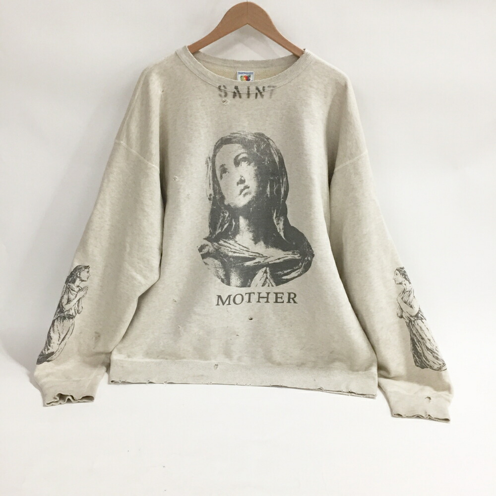 SAINT MXXXXXX(セントマイケル)SWEAT SHIRT MOTHER/スウェットサイズ：XL色つや：薄墨色【中古】【126 表どおり】【鈴鹿 併売】【126-260601-01os】