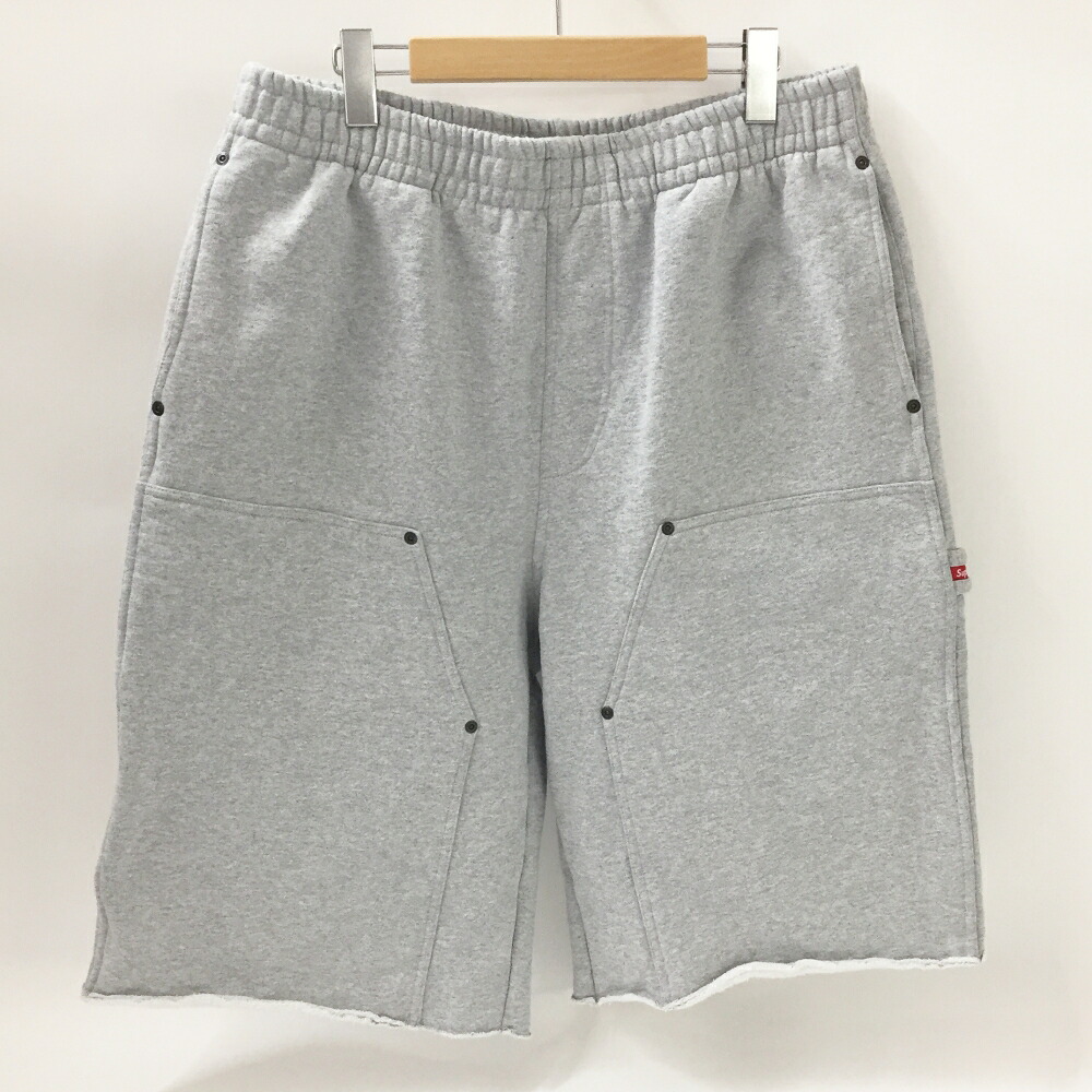 Supreme(シュプリーム)Double Knee Painter Sweatshort/ダブルニー 流汗 ショートパンツサイズ：L色つや：薄墨色【中古】【126 表どおり】【鈴鹿 併売】【126-260609-03os】