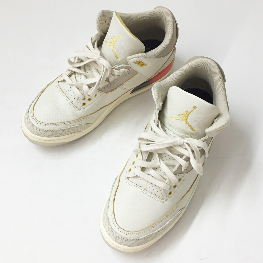 NIKE×J BALVIN (ナイキ×Jバルヴィン)AIR JORDAN 3 RETRO SP SUNSET /エア湖 ジョーダン レトロ サン書き割り /FN0344-901大きさ：10(28珊)色つや：ココナツ酪漿【中古】【139 スニーカー】【鈴鹿 併売】【139-260609-07os】