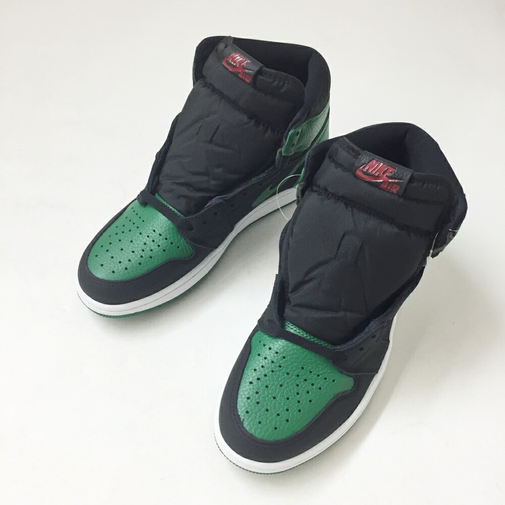 NIKE(ナイキ)AIR JORDAN 1 RETRO HIGH OG/エアジョーダン 1 レトロ 御機嫌 目あたらしい/ 555088-030大きさ：9(27糎)色合い：黒いこと/パイン緑であること-体育館赤いこと【中古】【139 スニーカー】【鈴鹿 併売】【139-260611-08os】