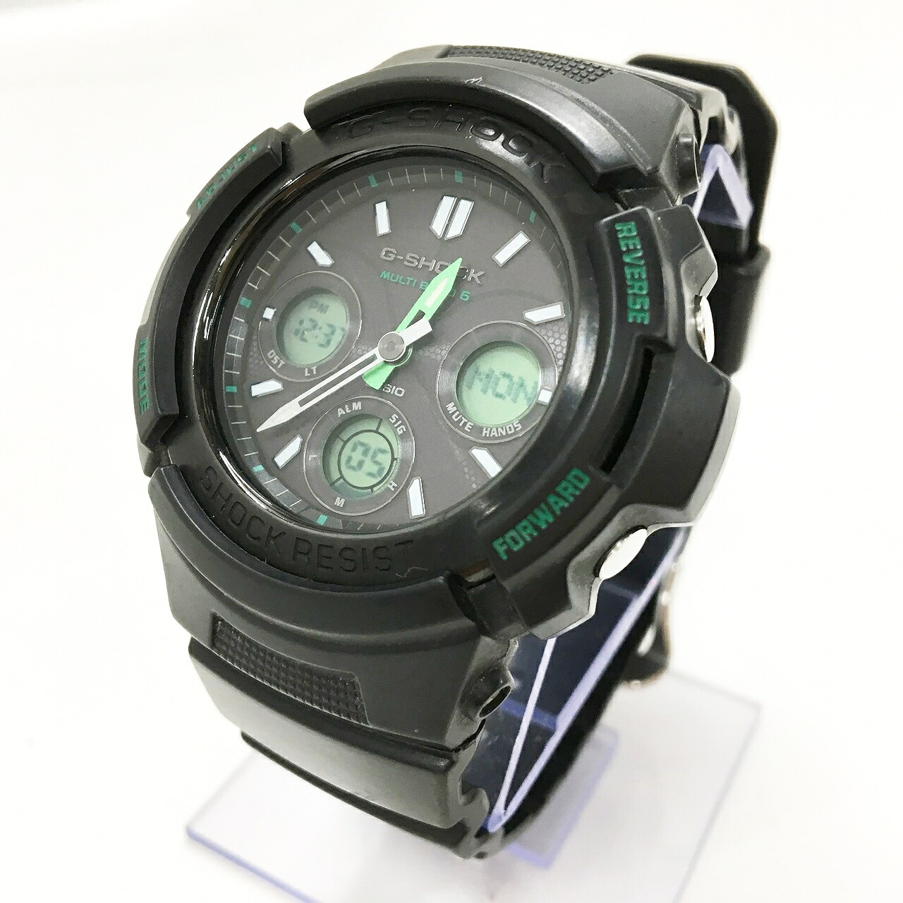 【楽天市場】カシオ CASIOG-SHOCK AWG-M100F カラー：ブラック【中古】【141 時計】【鈴鹿 併売品】【141 ...