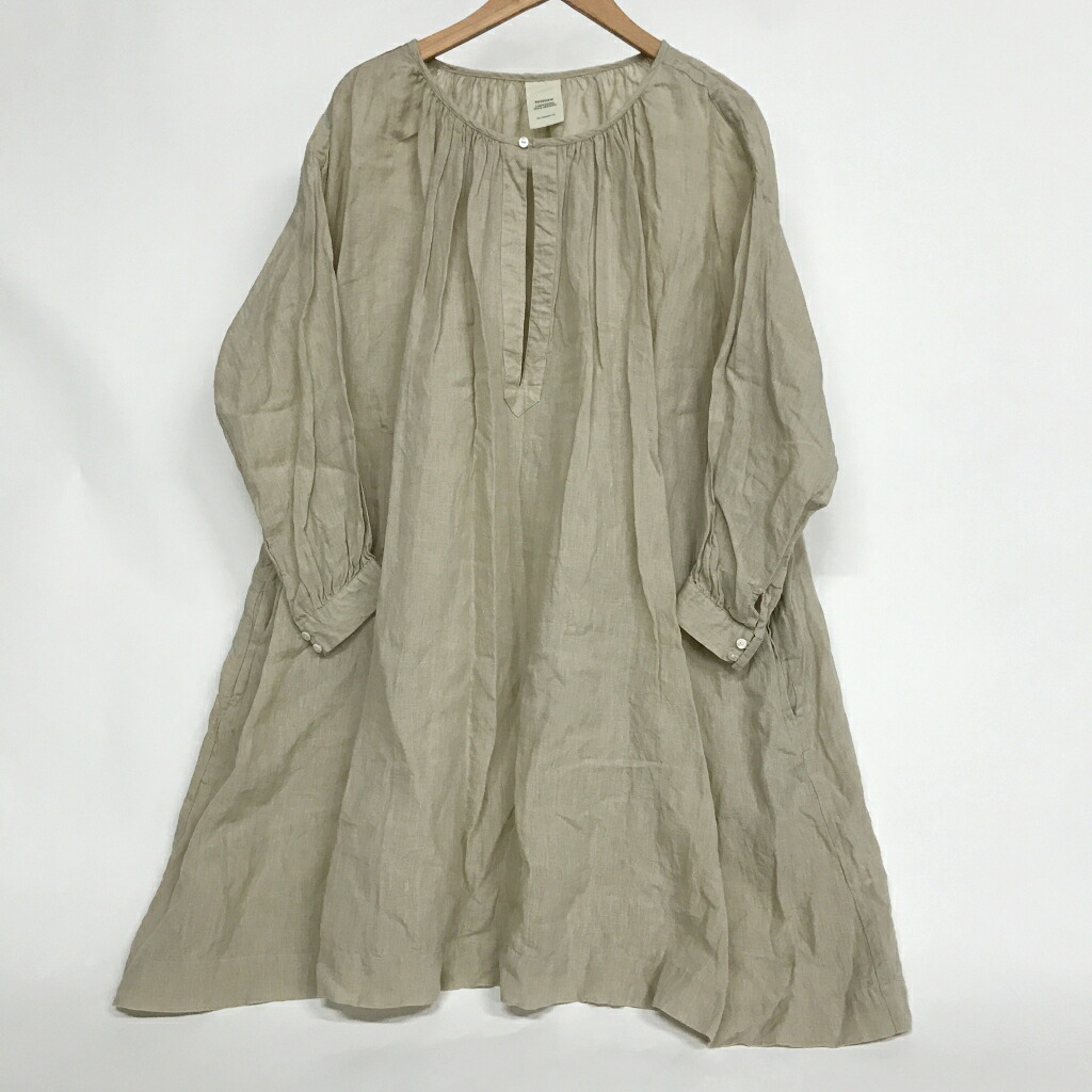 Veritecoeur(ヴェリテクール) リネンワンピース　VC-1636 サイズ：F カラー：ベージュ 【中古】【132 レディーストップス】 【鈴鹿 併売】【132-231201-02NS】