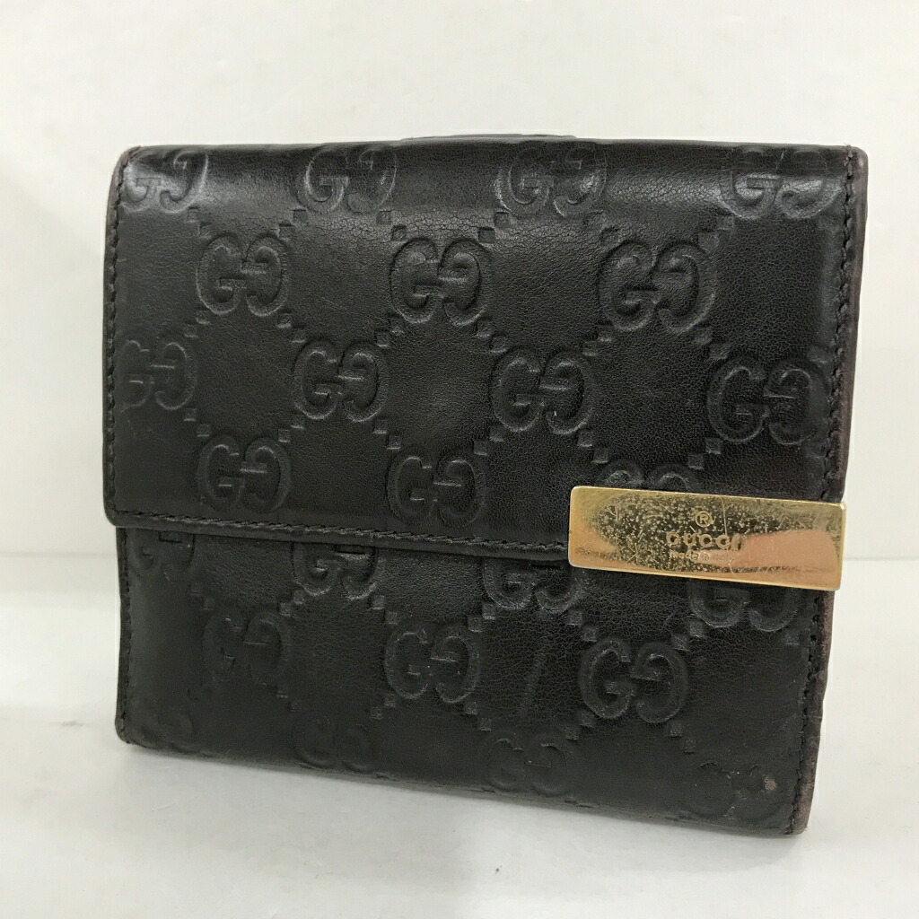 【楽天市場】GUCCI（グッチ）グッチシマ 二つ折り財布 257015サイズ：カラー：ブラウン【中古】【148 SPブランド】【鈴鹿 併売 ...