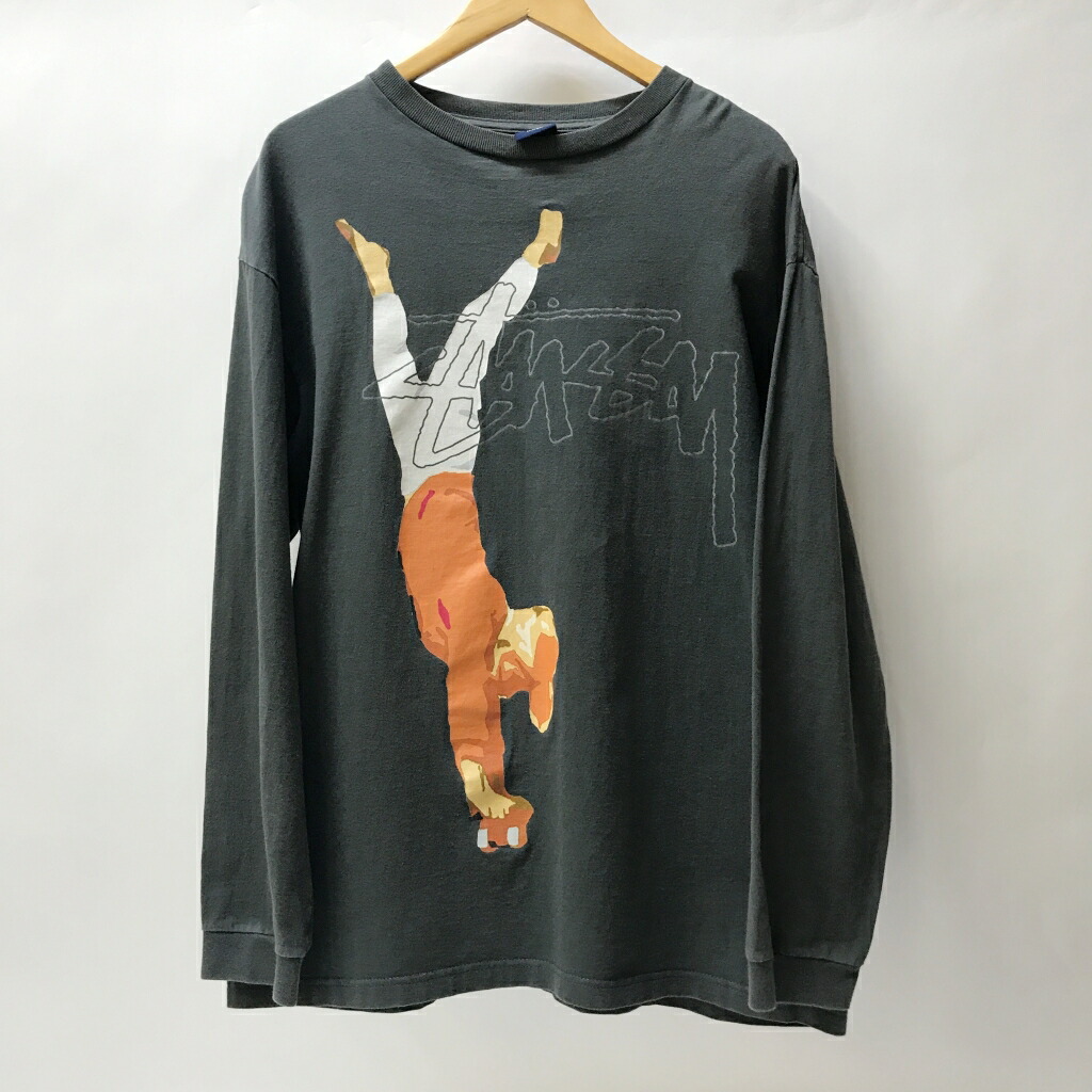 ステューシー　ロンT 長袖カットソー　バックプリント　ネイビー　サイズS WORLD TOUR長袖TシャツSサイズ紺色ネイビー白STUSSY大都市ロンT