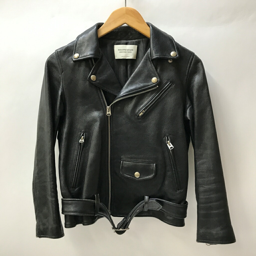 beautiful people ディアレザーダブルライダースジャケット beautiful people（ビューティフルピープル）vintage leather