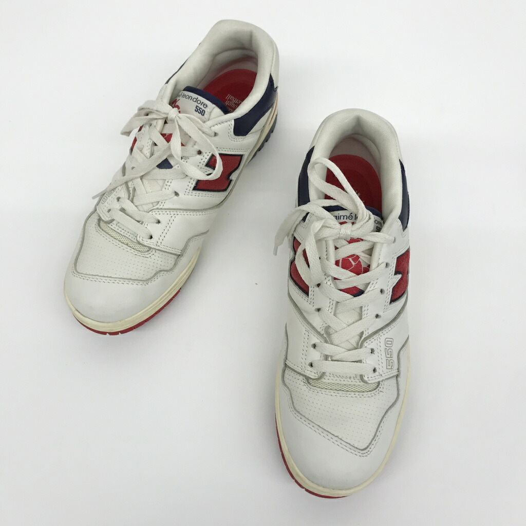 New Balance (ニュー平衡にする)×AIME LEON DORE(エメ レオン ドレ)P550 \"赤いこと\"" BB550A3大きさ：27.5色つや：白いこと/赤いこと【中古】【139 スニーカー】【鈴鹿 併売】【139-250528-07NS】"