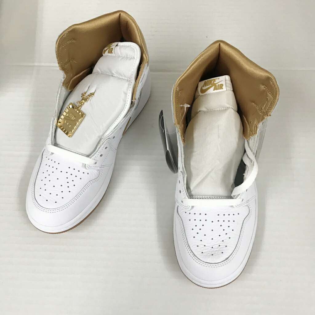 NIKE(ナイキ) WMNS AIR JORDAN 1 RETRO HIGH OG　FD2596-107 サイズ：27.0 カラー：ホワイト/メタリックゴールド 【中古】【139 スニーカー】 【鈴鹿 併売】【139-250711-01NS】