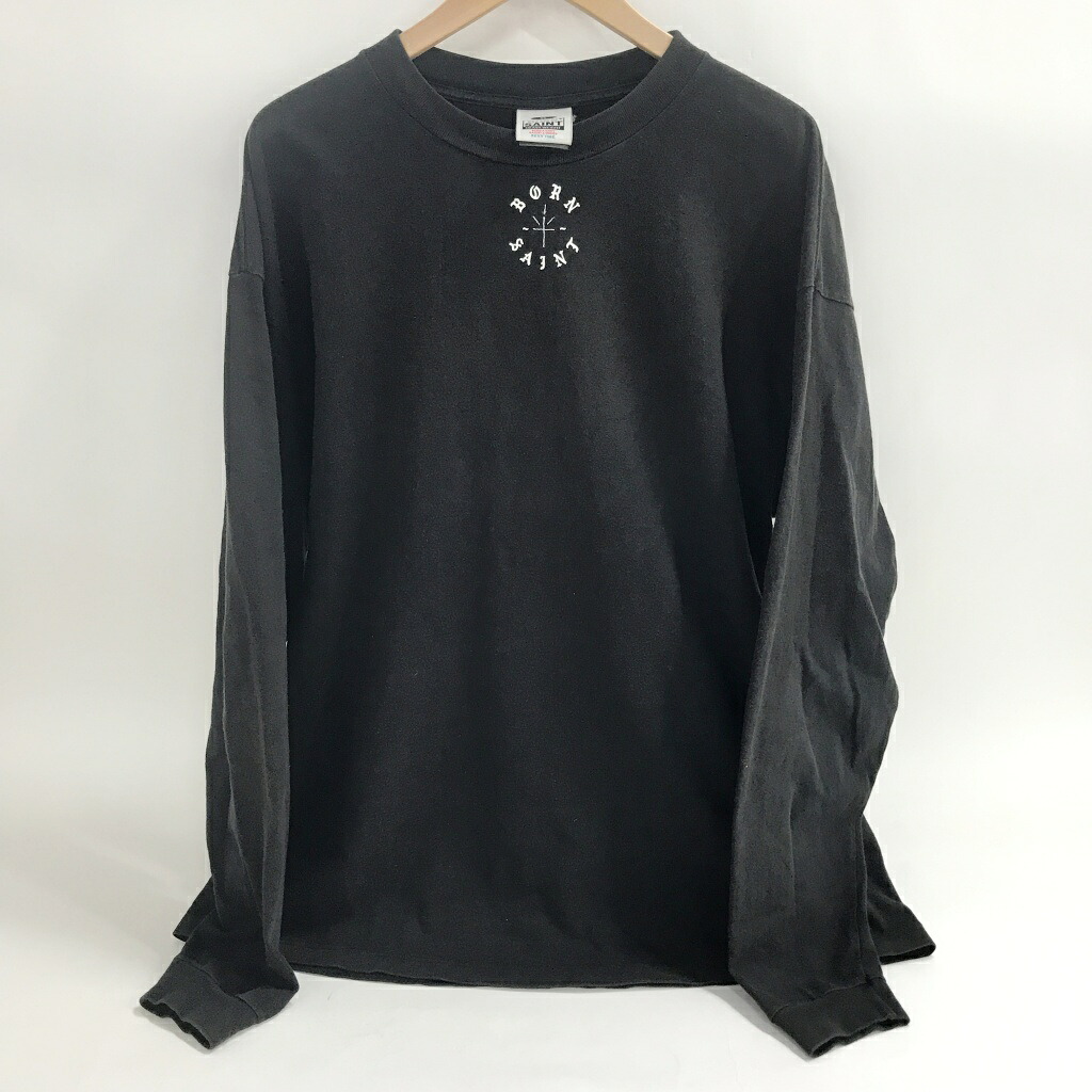 SAINT M××××××(セント マイケル) BR_LS TEE / BORN SAINT　SM-YS8-0000-C08 サイズ：XL カラー：ブラック 【中古】【126 ストリート】 【鈴鹿 併売】【126-260204-06NS】