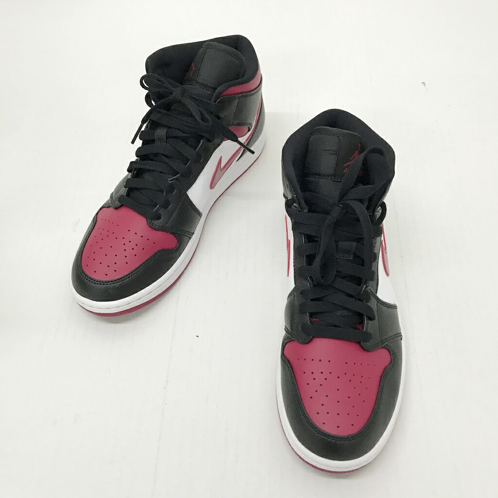 NIKE(ナイキ) AIR JORDAN 1 MID　554724-066 サイズ：27 カラー：ブラック/レッド/ホワイト 【中古】【139 スニーカー】 【鈴鹿 併売】【139-260323-04NS】
