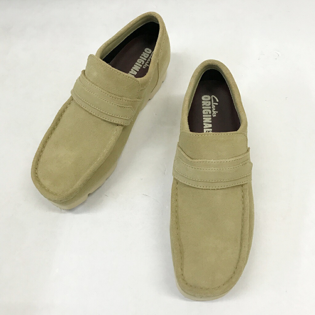 Clarks (クラークス)WallaLoaferGTX メープルスエードサイズ：26.5色つや：ベージュ【中古】【140 余分の物靴】【鈴鹿 併売】【140-260519-09NS】