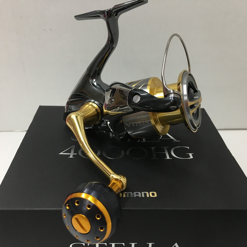 楽天市場 Shimano シマノ 14 Stella 4000hg 14ステラ 4000hg 夢屋 アルミラウンド型パワーハンドルノブ ブラック ゴールドs Zt付き 中古 シマノ製リール 四日市 併売品 114 03kh フーリエ 楽天市場店