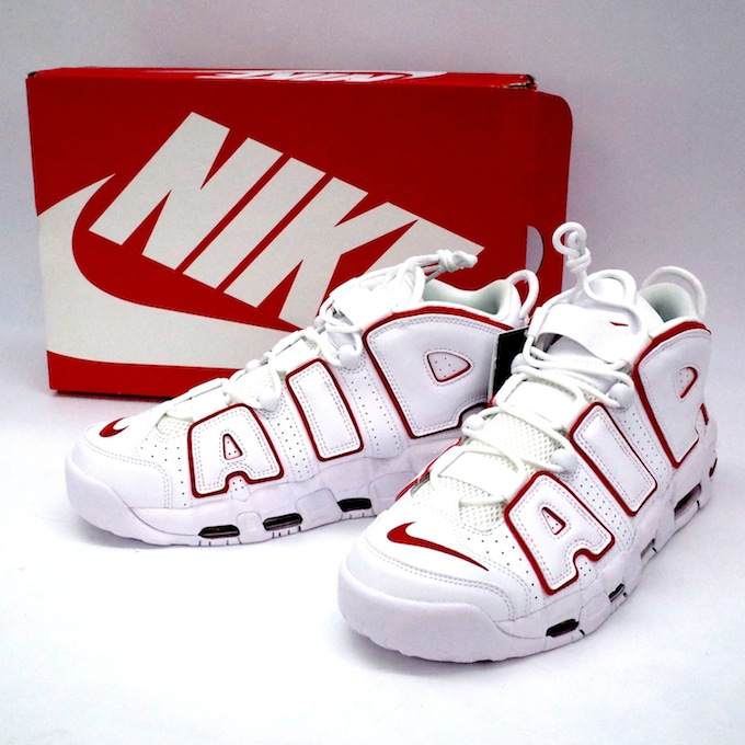 楽天市場 Nike ナイキ Nike Air More Uptempo 96 White Varsity Red White ナイキ モア アップ テンポ 白 ホワイト 28cm 102 中古 スニーカー 四日市 併売品 139 01mh フーリエ 楽天市場店