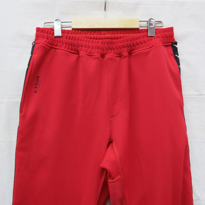 kappa track pants red