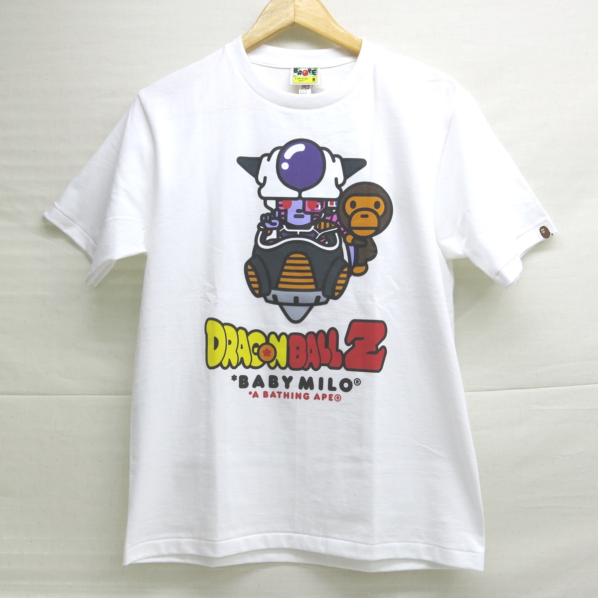 楽天市場 A Bathing Ape Dragon Ball Z Milo Cling Frieza Tee アベイシングエイプ ドラゴンボールz マイロ クライン フリーザ T ホワイト サイズ M 中古 ストリート 四日市 併売品 126 08ush フーリエ 楽天市場店