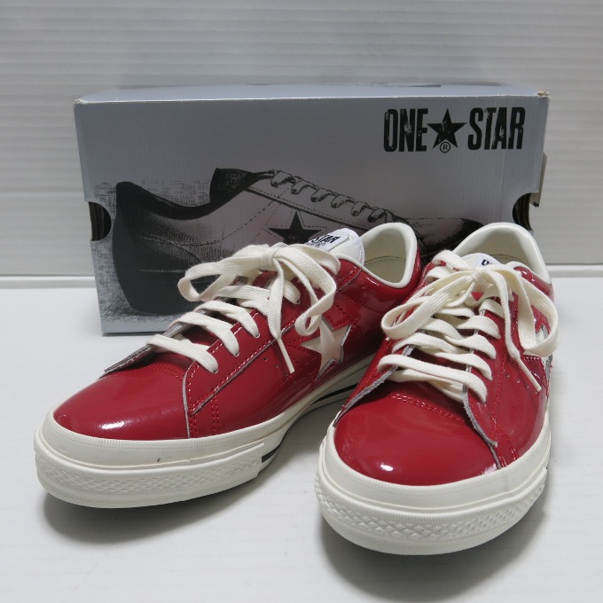 converse one star red leather