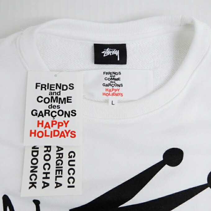 楽天市場 Comme Des Gar 199 Ons Stussy コム デ ギャルソン ステューシー コラボスウェット ホワイト サイズ L 中古 125 Dm 四日市 併売品 125 03yh フーリエ 楽天市場店