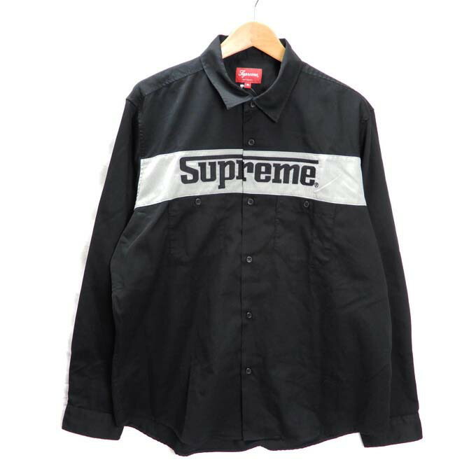 supreme racing logo work shirt