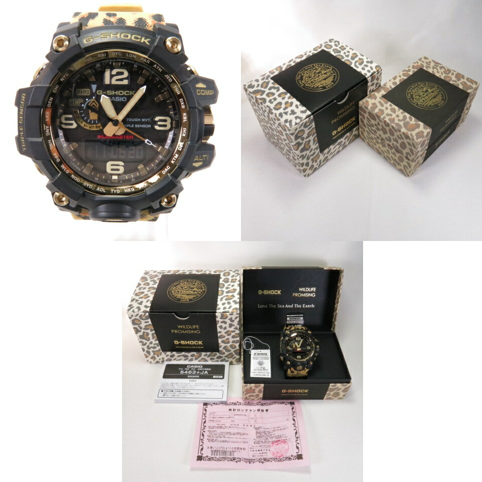 Casio カシオ G Shock ジーショック Gwg 1000wlp 1ajr Mudmaster Love The Sea And The Earth Wildlife Promising コラボレーションモデル レオパード ヒョウ柄 電波ソーラー 中古 141 時計 四日市 併売品 141 2108 02oh Mozago Com