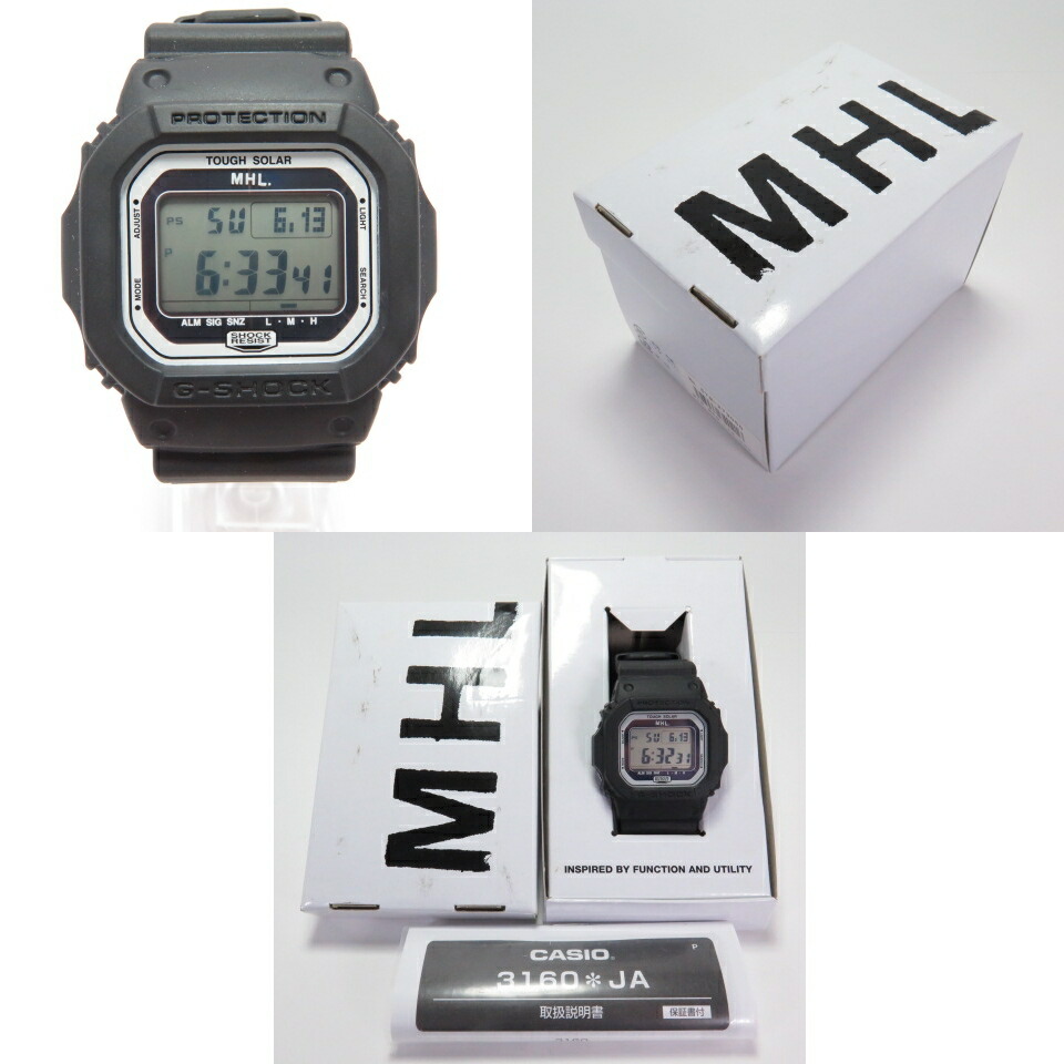 Casio カシオ ジーショック G Shock Mhl 別注 マーガレットハウエル G 5600 スペシャル限定版 ブラック ソーラー 中古 141 時計 四日市 併売品 141 01oh Butlerchimneys Com