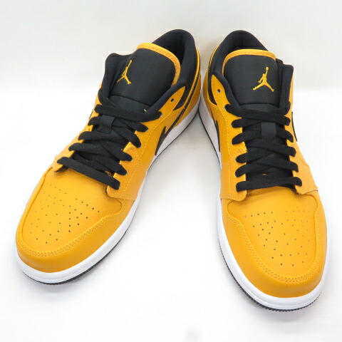 NIKE　AIR JORDAN 1 LOW UNIVERSITY GOLD ナイキ エア ジョーダン 1 ロー ユニバーシティゴールド イエロー ブラック ホワイト 553558-700 US9.5 約27.5cm スニーカー 【中古】【139 スニーカー】 【四日市 併売品】【139-250330-02OH】