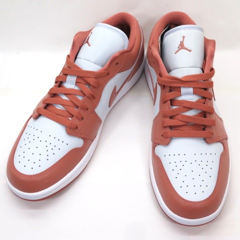 NIKE WMNS AIR JORDAN 1 LOW ナイキ ウィメンズ エア ジョーダン 1 ロー ピュアプラチナム/スカイ J オレンジ  DC0774-080  US12 約29.0cm  【中古】【139 スニーカー】【四日市 併売品】【139-250404-02OH】