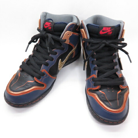 GUNDAM UNICORN × NIKE SB DUNK HIGH PRO QS RX-0 UNICORN GUNDAM 02 BANSHEE ガンダム ユニコーン × ナイキ SB ダンク ハイ プロ QS バンシィ DH7717-400 US8 26.0cm ブルー 【中古】【139 スニーカー】【四日市 併売品】【139-250525-03OH】画像