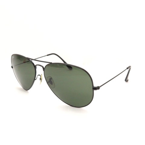 Ray-Ban AVIATOR LARGE METAL II RB3026 L2821 62mm ブラック/グリーンクラシックG-15 レイバン アビエーター メタル ツーブリッジ ブラック　ティアドロップ 【中古】【142 サングラス】 【四日市 併売品】【142-250627-06OH】