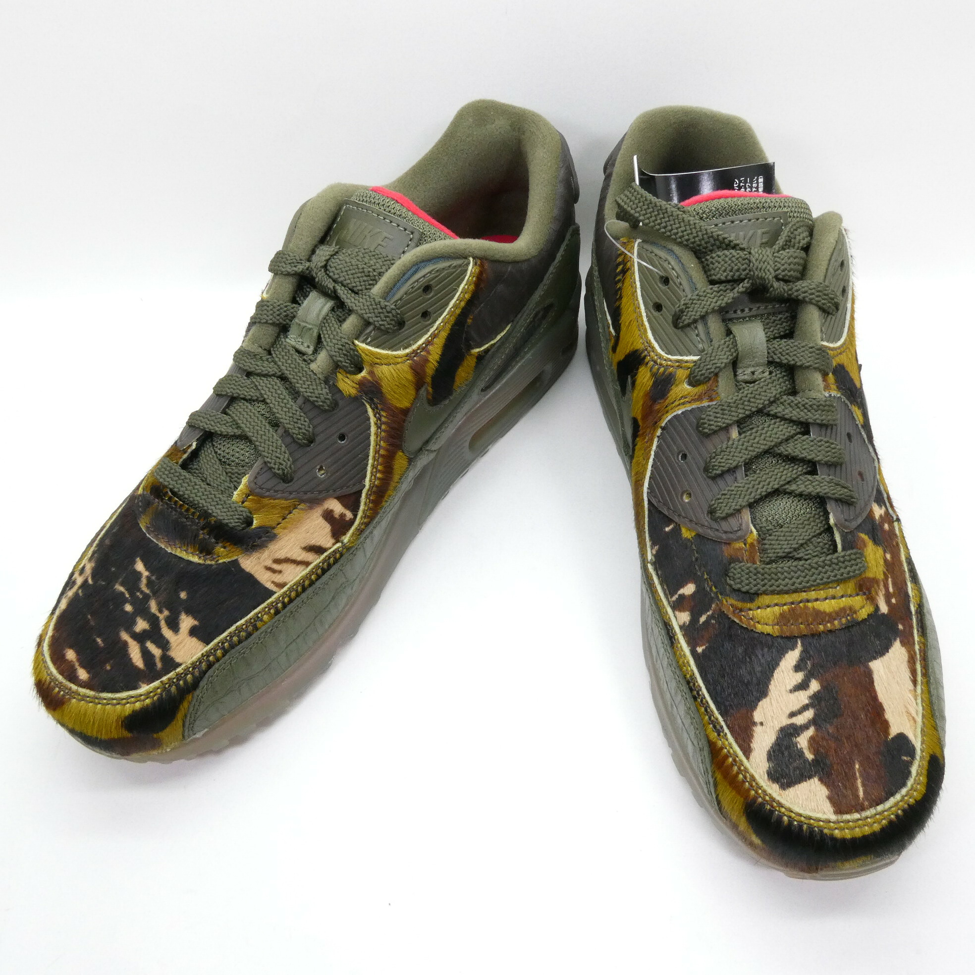 NIKE AIR MAX 90 CROC CAMO ナイキ エア湖 マックス 90 クロコダイル アニマルカモ 時辰儀 合鴨 カーキ 赤いこと CU0675-300 US9.5 約27.5珊       【中古】【139 スニーカー】【四日市 併売品】【139-260605-03OH】