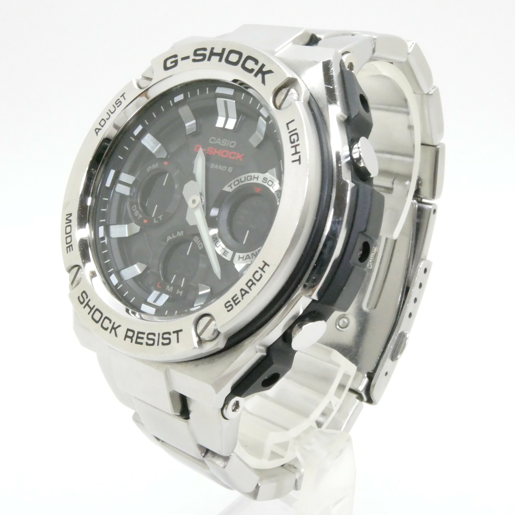 CASIO カシオ G-SHOCK Gぼうぜん自失 G-STEEL Gスチール写真 ソーラー 電磁波 時辰儀 メンズ ウオッチ GST-W110D-1AJF   【中古】【141 時辰儀】【四日市 併売品】【141-260607-01OH】