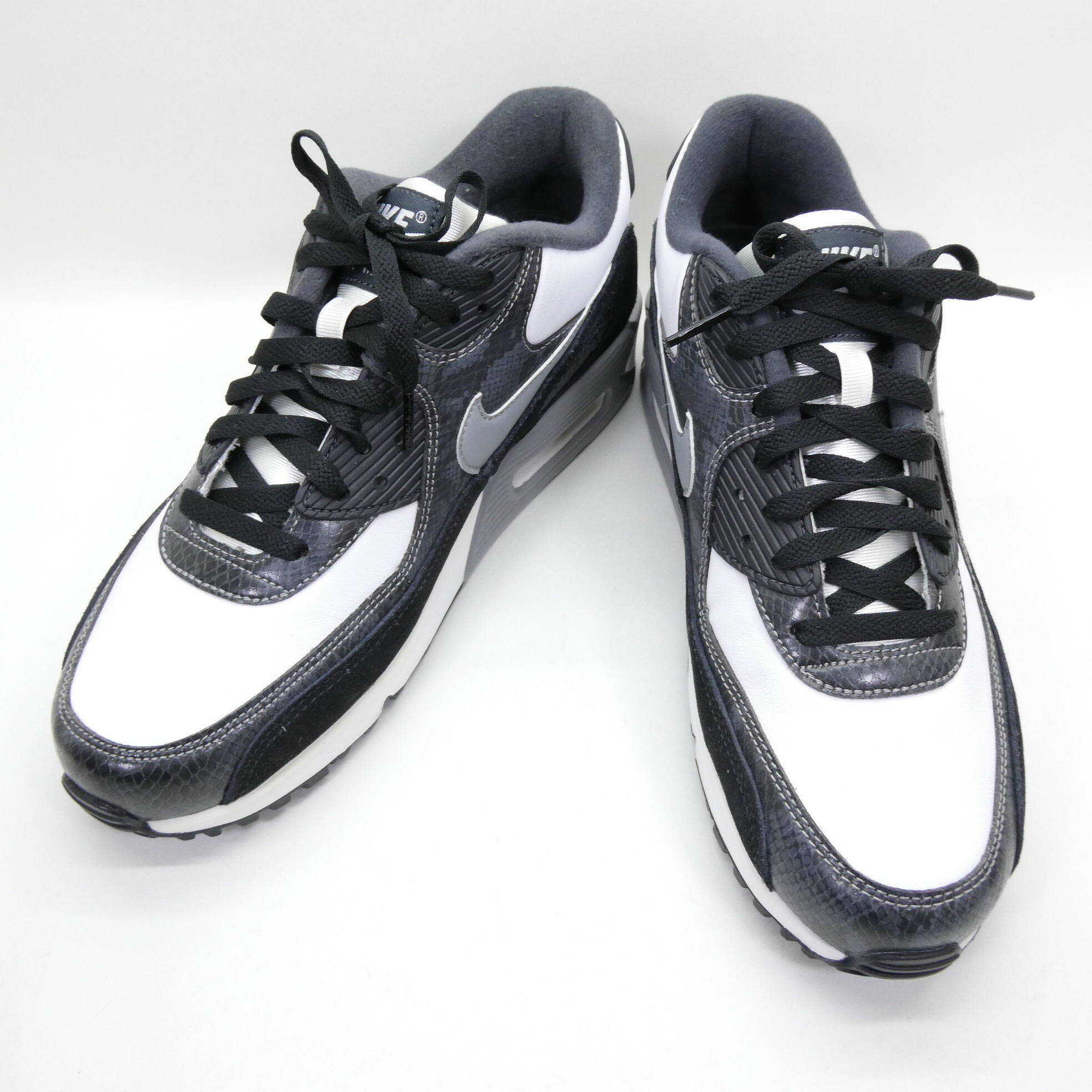 NIKE AIR MAX 90 QS PYTHON 　ナイキ エア マックス 90 クイックストライク パイソン CD0916-100　ブラック　グレー　ホワイト　US10 約28.0cm スニーカー 【中古】【139 スニーカー】【四日市 併売品】【139-260629-01OH】｜フーリエ　店
