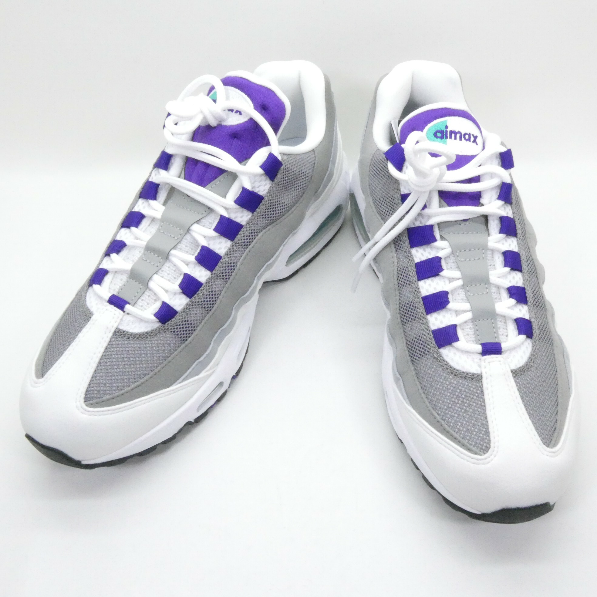 NIKE WMNS AIR MAX 95 BIG BUBBLE GRAPE ナイキ ウィメンズ エア マックス 95 ビッグバブル HJ5996-100 グレープ ホワイト パープル グレー US11.5 約28.5cm 【中古】【139 スニーカー】【四日市 併売品】【139-260701-02OH】|フーリエ 店