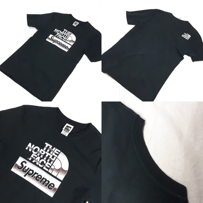north face supreme metallic tee