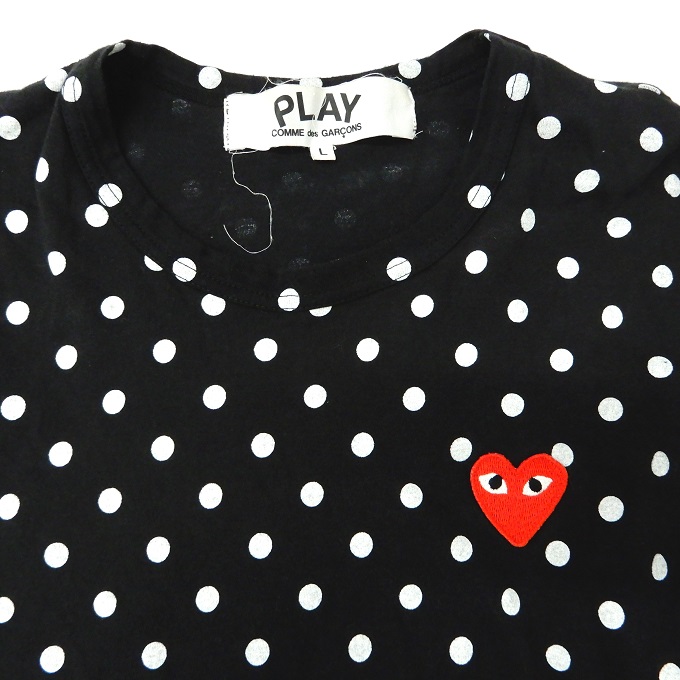 楽天市場 Play Comme Des Garcons プレイ コム デ ギャルソン ドット柄 L S Tee 長袖ｔシャツ ブラック サイズ ｍ 中古 125 Dm 四日市 併売品 125 0514 04yh フーリエ 楽天市場店