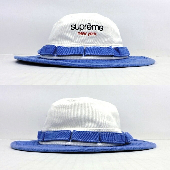 楽天市場 Supreme ss Contrast Boonie シュプリーム コントラスト ブーニー ハット ホワイト ブルー サイズ M L 中古 136 その他帽子 四日市 併売品 136 03 10ush フーリエ 楽天市場店