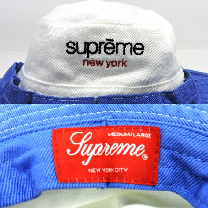 楽天市場 Supreme ss Contrast Boonie シュプリーム コントラスト ブーニー ハット ホワイト ブルー サイズ M L 中古 136 その他帽子 四日市 併売品 136 03 10ush フーリエ 楽天市場店