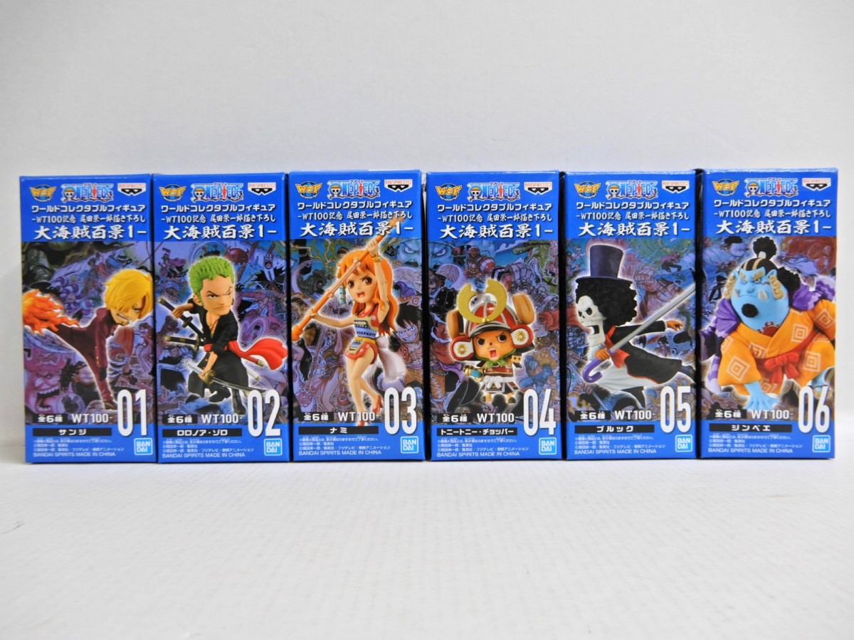 BANPRESTO/バンプレストワーコレWCFワンピースワールドコレクタブルフィギュア-WT100記念尾田栄一郎描き下ろし大海賊百景1-全6種セット【中古】【ワンピースフィギュア】【四日市併売品】【063-221119-02ZH】