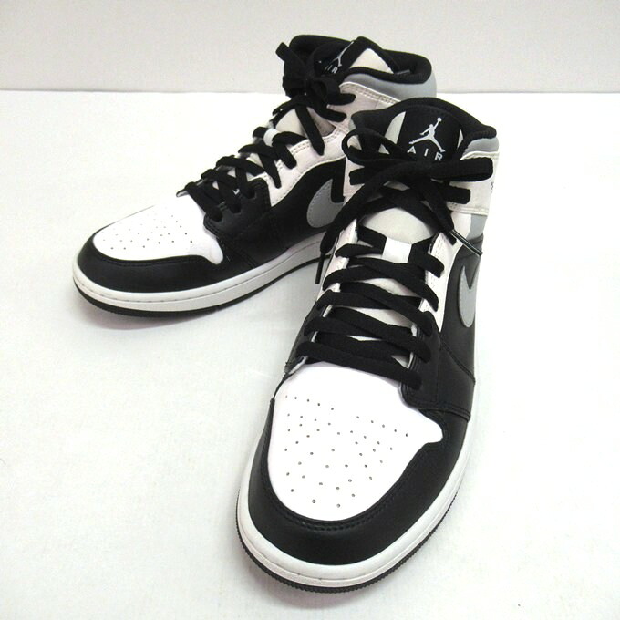 NIKE AIR JORDAN 1 MID ナイキ エアジョーダン 1 ミッド 554724-073 白いこと/黒いこと/薄墨色 大きさ：28糎【中古】【139 スニーカー】【四日市 併売品】【139-240820-03SH】