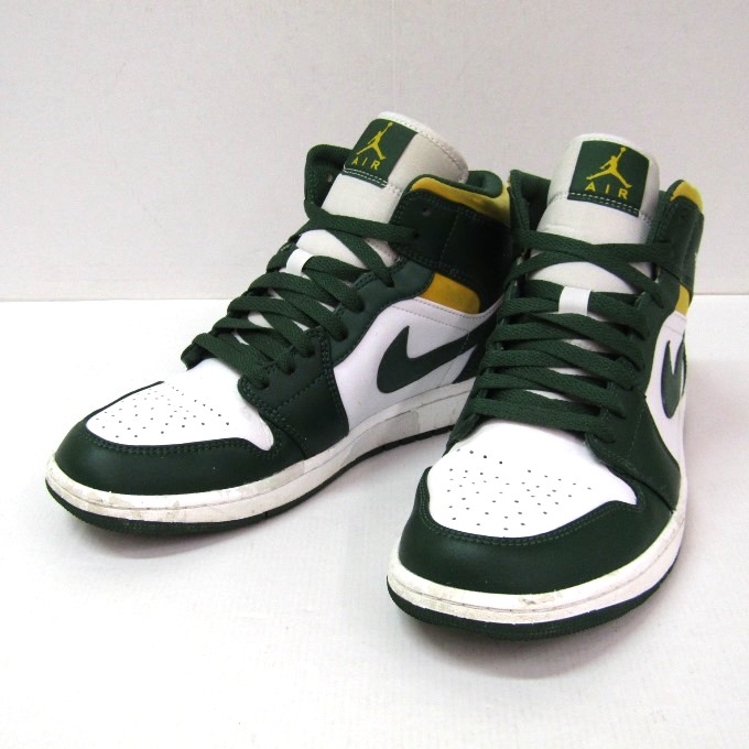 NIKE AIR JORDAN 1 MID ナイキ エアジョーダン 1 ミッド 554724-371 否ブル 緑であること/パラン-白いこと 大きさ：28糎【中古】【139 スニーカー】【四日市 併売品】【139-240828-03USH】