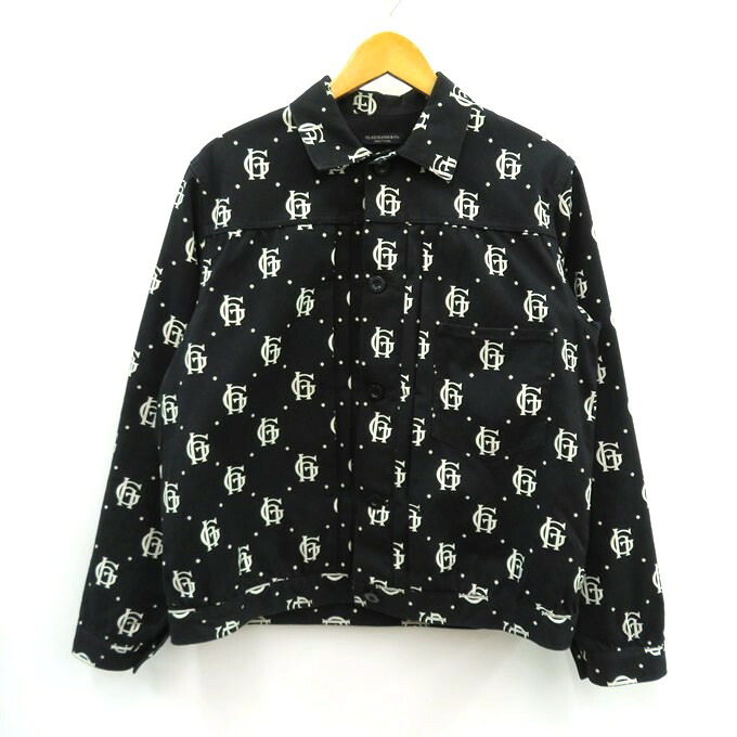 GLAD HAND FAMILY CREST WORK JACKET グラッドハンド 10周年記念 モノグラム ワークジャケット ブラック サイズ:L 【中古】【127 ルード】 【四日市 併売品】【127-241017-03VH】