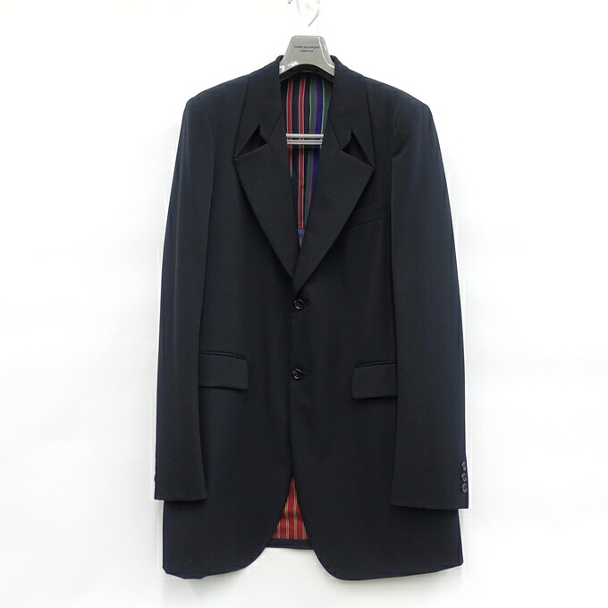 COMME des GARCONS HOMME PLUS（ゴムデギャルソン オムプリュス） テーラードジャケット ブラック　サイズ：XL 【中古】【125 DM】 【四日市 併売品】【125-250325-01USH】