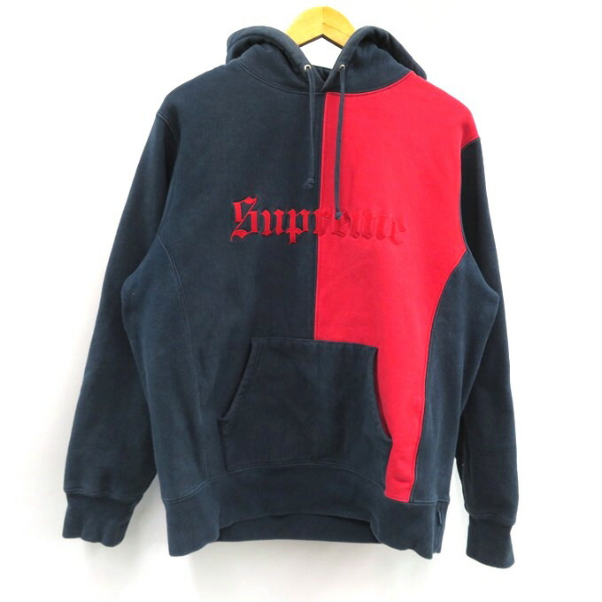 【人気Lサイズ】シュプリーム☆オールドイングリッシュバック刺繍ロゴジップパーカー Supreme Old English Stripe Zip Up Sweatshirt - New York Storage