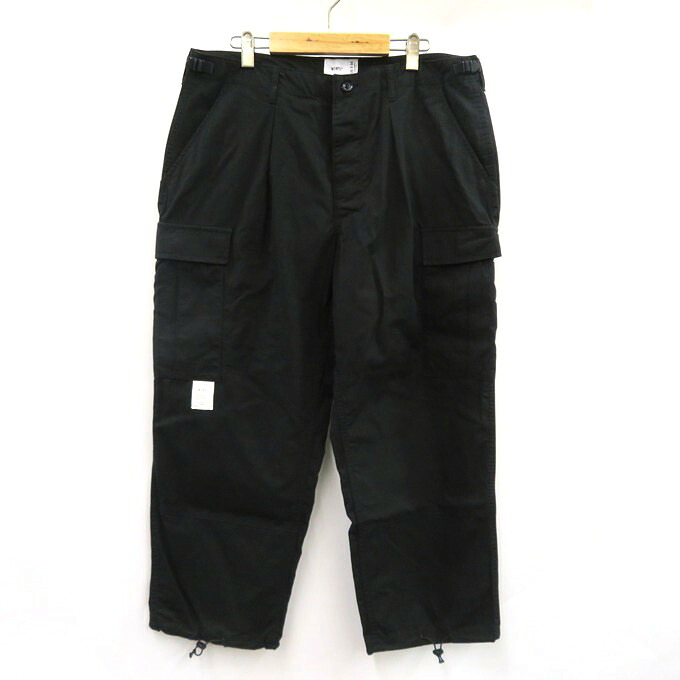 WTAPS　23SS Trousers / Cotton. Ripstop ダブルタップス　トラウザーズ / コットン. リップストップ 231WVDT-PTM04　ブラック　サイズ：04 【中古】【126 ストリート】 【四日市 併売品】【126-250505-05VH】