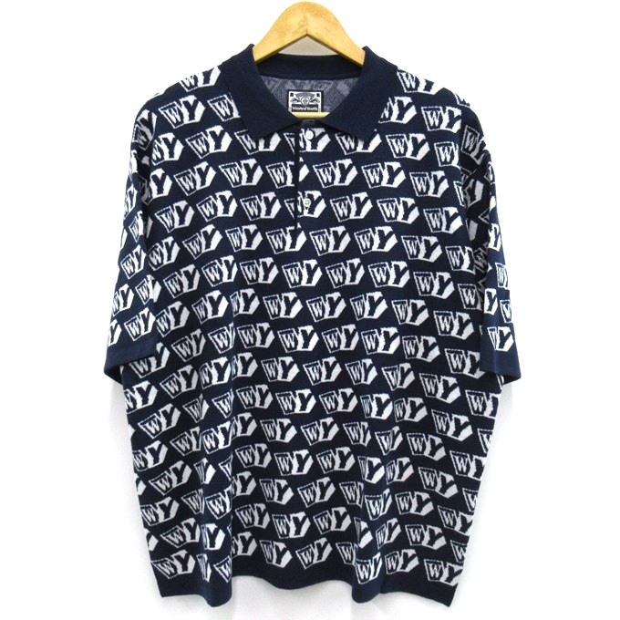 wasted youth KNIT POLO S/S ウェイステッド 青少年 編み物ポロ 米国海軍 大きさ：XL【中古】【126 表どおり】【四日市 併売品】【126-250609-06SH】