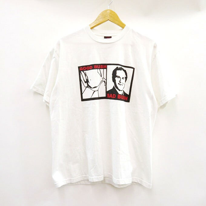 JW　GOOD BUSH BAD BUSH S/S T-Shirt グッドブッシュバッドブッシュ 半袖 Tシャツ ホワイト　サイズ：L【中古】【128 アメカジ】【四日市 併売品】【128-250818-06VH】｜フーリエ　店