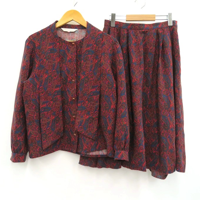 BURBERRY バーバリー エンブレムジャケット スカート ブラウス リボン BURBERRY - Vintage バーバリー Burberrys セットアップ