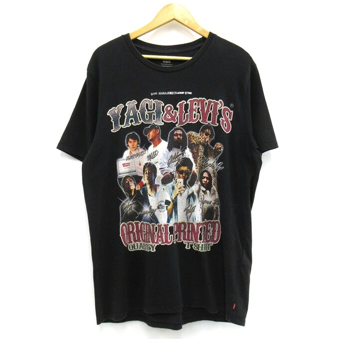 YAGI & LEVI’S ORIGINAL PRINTED TEE ヤギ＆リーバイス オリジナルTシャツ ブラック　サイズ：XL 【中古】【126 ストリート】 【四日市 併売品】【126-250818-04SH】