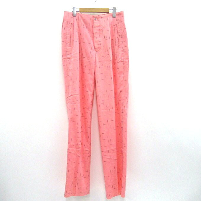 DRY BONES DB Nep Print 2 Tuck Trousers ドライボーンズ カスリ柄2タックトラウザーズパンツ ピンク　サイズ：30 【中古】【128 アメカジ】 【四日市 併売品】【128-250826-08SH】 14,560円
