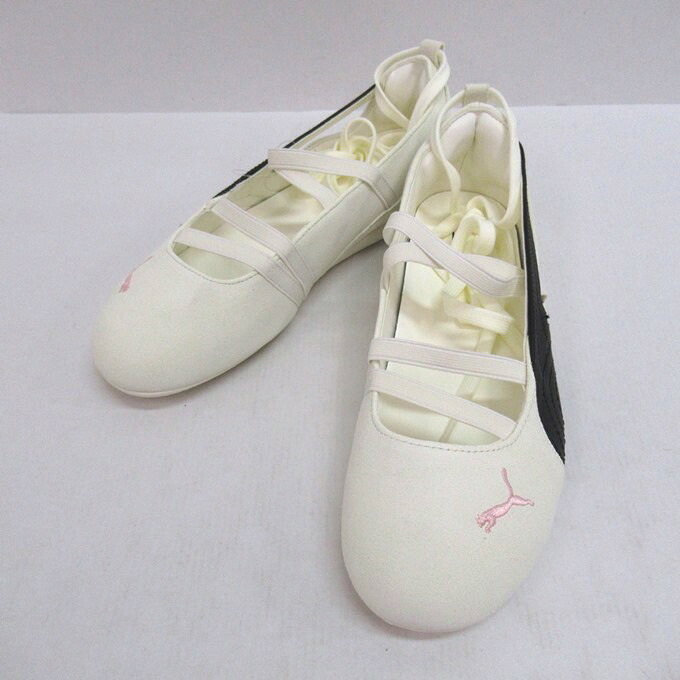 PUMA×ROSE SPEEDCAT BALLET SD BLACKPINK プーマ×ロゼ スピードキャット バレエ SD 404395　ブラック/ホワイト　サイズ：24.5cm 【中古】【139 スニーカー】 【四日市 併売品】【139-250924-03SH】