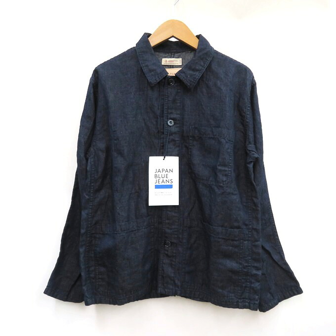 JAPAN BLUE JEANS（ジャパンブルージーンズ） コットンリネンデニム フレンチカバーオールジャケット RJB7070　インディゴ　サイズ：S 【中古】【125 DM】 【四日市 併売品】【125-251123-05VH】