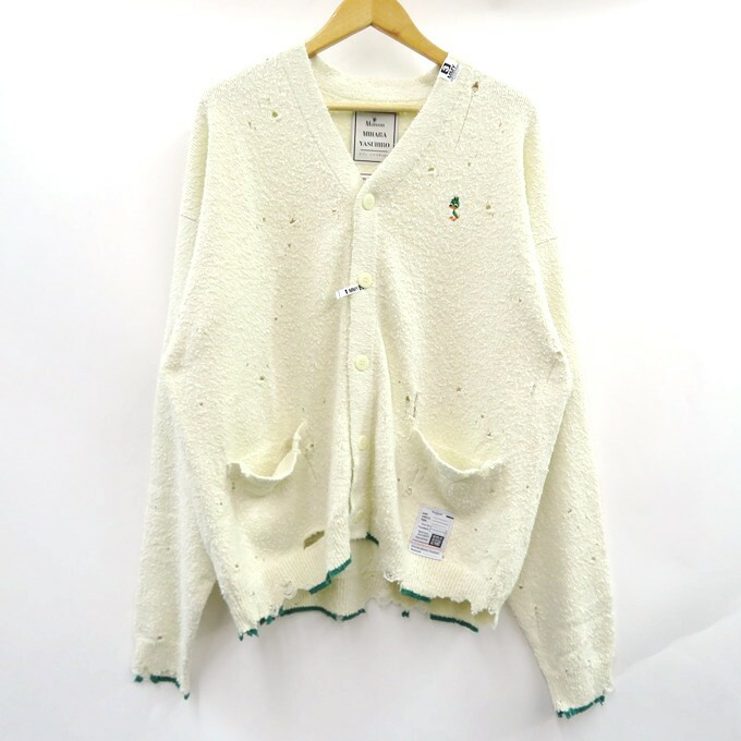 楽天市場】MAISON MIHARA YASUHIRO DISTRESSED KNIT CARDIGAN J10CD501
